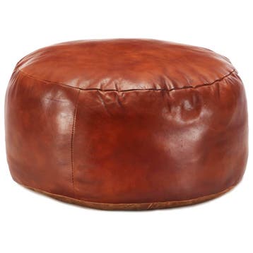 vidaXL Poef 60x30 cm echt geitenleer tan, Maison & Meubles, Canapés | Repose-pieds & Poufs, Verzenden