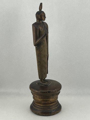 Staande Boeddha-standbeeld - Kandy - Brons - Sri Lanka - 18e, Antiek en Kunst