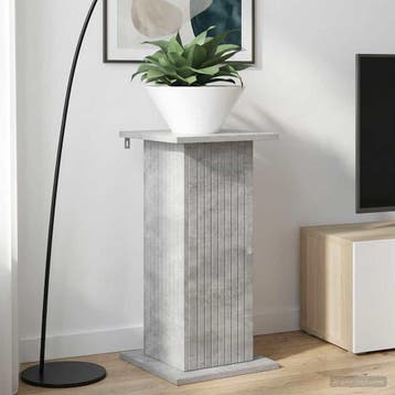 vidaXL Plantenstand Betongrijs 30,5 x 30 x 60,5 cm Bewerkt, Verzenden