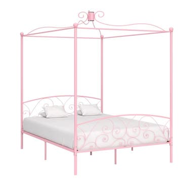 vidaXL Hemelbedframe metaal roze 180x200 cm, Verzenden, Nieuw