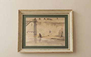 René Leverd (1872-1938) - Scène sur les quais de la Seine à