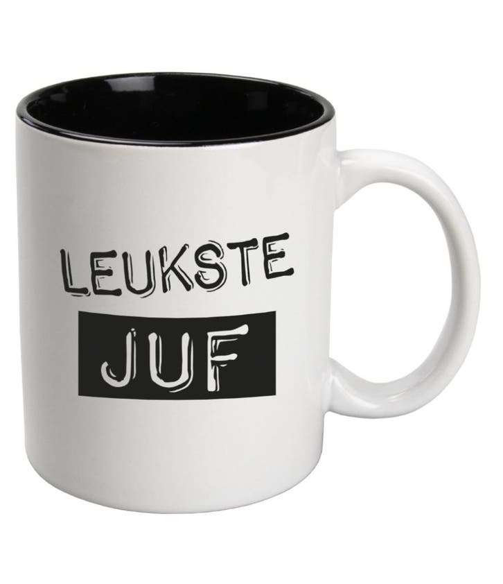Mok Juf 8cm, Hobby en Vrije tijd, Feestartikelen, Nieuw, Verzenden