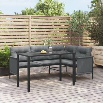 vidaXL Tuintafel 110x54x70 cm staal antracietkleurig, Verzenden