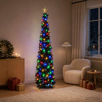 vidaXL Pop-up led-kerstboom met sterrentopper 180 cm 100, Verzenden, Nieuw