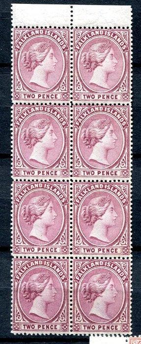 Falklandeilanden 1891/1904 - Selectie Victoria + Edward in, Gestempeld