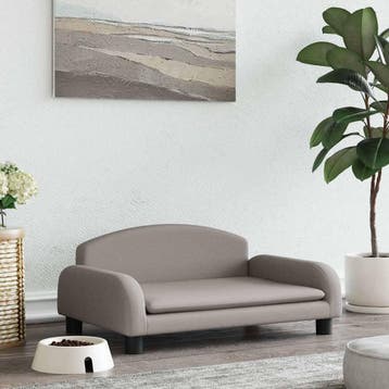 vidaXL Hondenmand 70x45x30 cm stof taupe, Verzenden