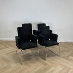 Design set van 4 stuks Pub & Club by Bulo vergaderstoelen,, Huis en Inrichting, Gebruikt, Zwart, Stof, Eén