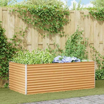 vidaXL Verhoogde plantenbak 195 x 100 x 68 cm Gegevens staal, Jardin & Terrasse, Verzenden