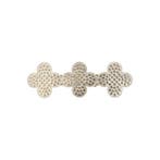 Haarspeld Patentspeld 7cm - Klavervorm – Metaal – Zilver, Nieuw