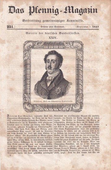 Fürst Günther Friedrich Carl II. von, Nieuw