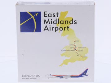 Schaal 1:500 Herpa 506496 East Midlands Airport Boeing 77..., Ophalen of Verzenden