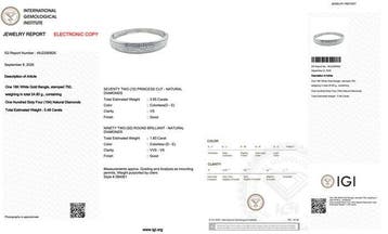 Armband - 18 karaat Witgoud - 5.48ct. tw. Diamant