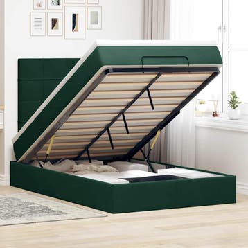 vidaXL Ottoman bed met matrassen 120x190cm fluweel, Verzenden