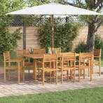 vidaXL Stoel 8 pcs Bruin 56 x 55 x 90.5 cm Massief Teakhout, Verzenden, Nieuw