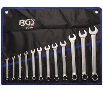 Bgs Technic Ring-steek sleutel set, 12 delig, Verzenden, Nieuw