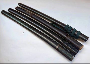 Prachtige set van 4 zwaarden: katana, wakizashi, tanto en