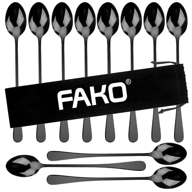 Fako Bijoux - 12 Lange Lepels - Latte Macchiato - Longdrink, Huis en Inrichting, Keuken | Bestek, Verzenden