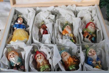 Inge-Glas: sneeuwwitje en de zeven dwergen set, handgemaakt., Diversen, Nieuw