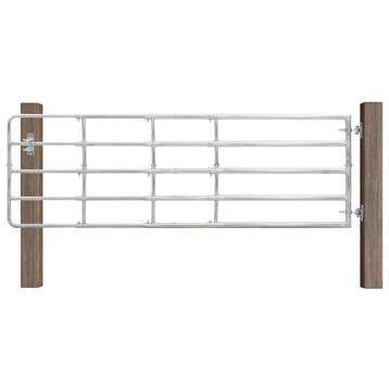 vidaXL Poort met 5 stangen (150-400)x90 cm staal, Verzenden