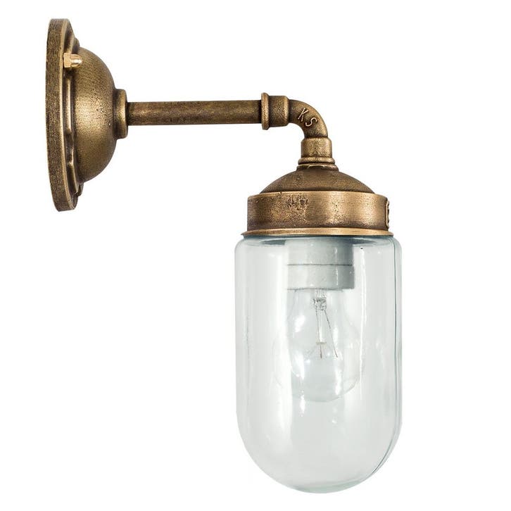 Stal- & Boerderijlampen Ninety Muurlamp Brons, Tuin en Terras, Buitenverlichting, Verzenden