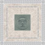 VERSACE Rosone Bianco / Platino 120x120 DECORTEGEL /, Ophalen of Verzenden, Nieuw
