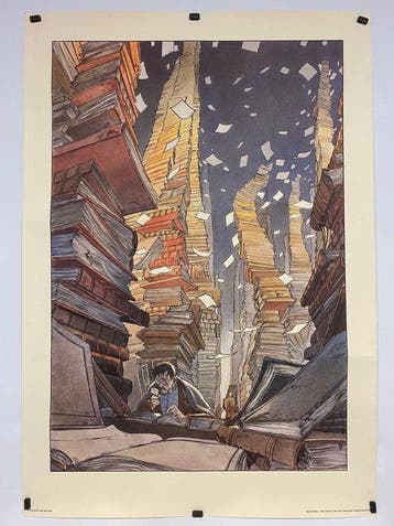 Schuiten - Zeefdruk - Les Cités Obscures - La Bibliothèque