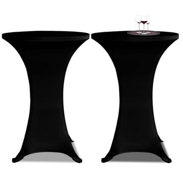 vidaXL Statafelhoes Stretch Ø70cm Zwart (2 stuks), Verzenden