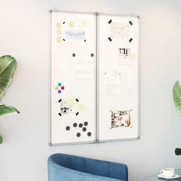 vidaXL Whiteboard magnetisch inklapbaar 80x100x1,7 cm, Verzenden