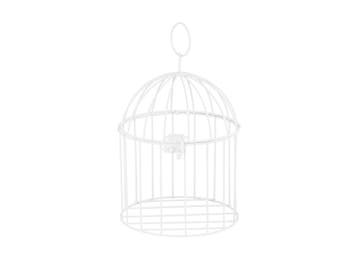 Witte Tafeldecoratie Vogelkooi 24cm, Verzenden