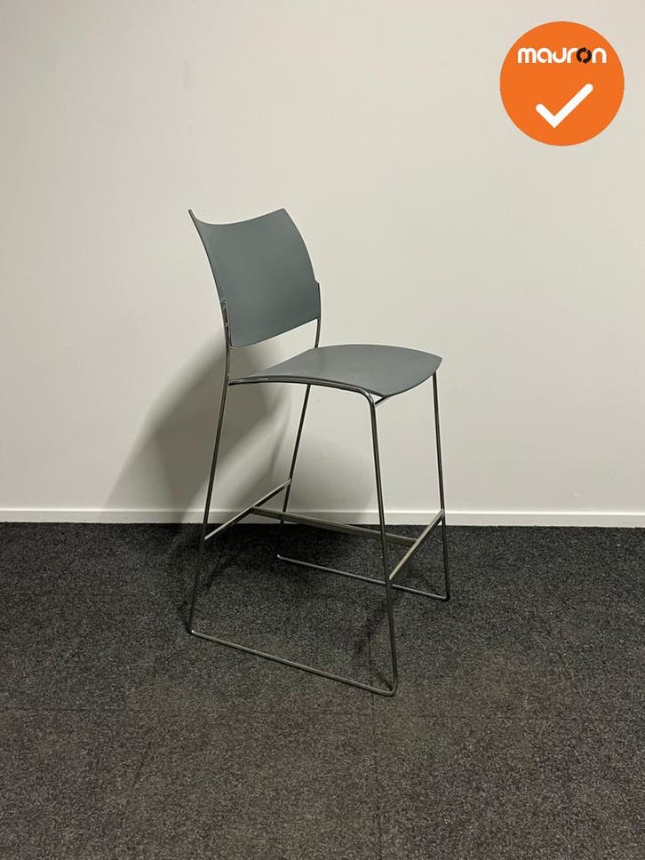 Barkruk - Casala Curvy - Grijs - zithoogte 77cm, Articles professionnels, Aménagement de Bureau & Magasin | Mobilier de bureau & Aménagement