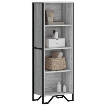 vidaXL Boekenkast 50x31x137,5 cm bewerkt hout grijs sonoma, Verzenden