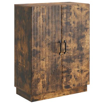 vidaXL Dressoir Gerookt eiken 66 x 34,5 x 87 cm Bewerkt hout, Verzenden