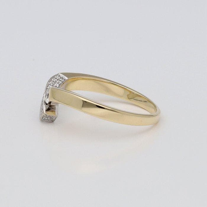 Bague - 14 carats Or jaune, Or blanc Diamant (Naturelle), Bijoux, Sacs & Beauté, Bagues