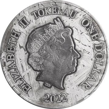Tokelau. 1 Dollar 2022 Aletai Meteorite Phoenix and Dragon
