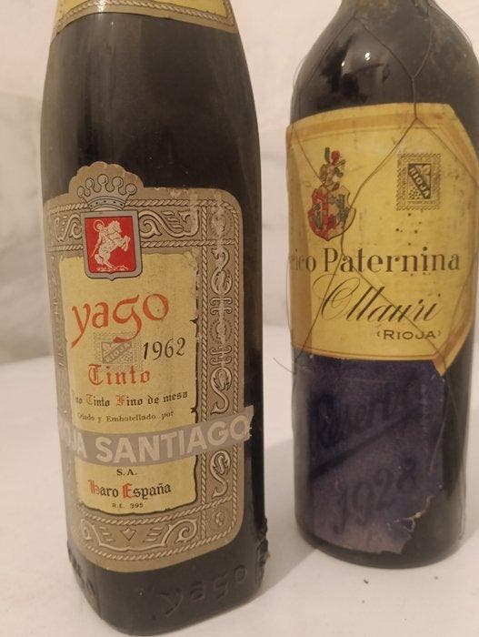 1928 Federici Paternina, Gran Reserva & 1962 Rioja Santiago,, Verzamelen, Wijnen