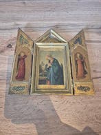 Drieluik - Hout - 1950-1960 - Devotioneel drieluik