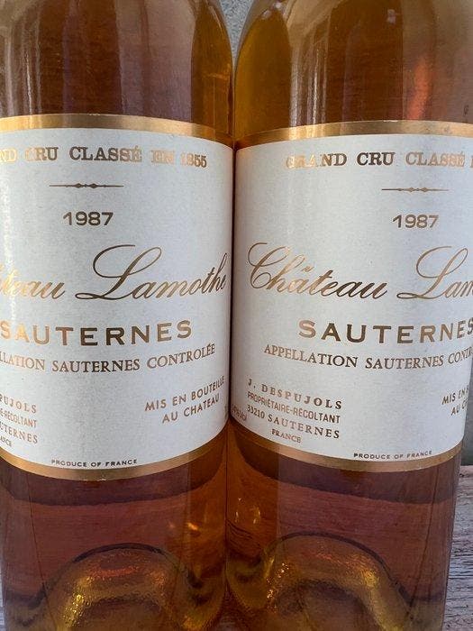 1987 Château Lamothe - Sauternes Grand Cru Classé, Sauternes, Collections, Vins