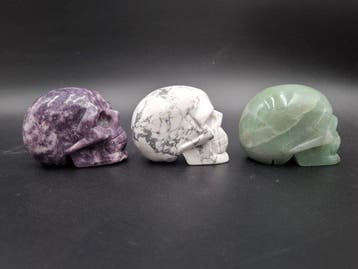 Figuursnijwerk, Skull - 75 mm - Steen - 1990