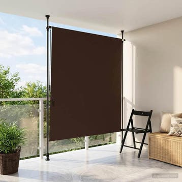 vidaXL Buitenzonwering Rolgordijn Bruin 100 x 270 cm, Verzenden, Nieuw