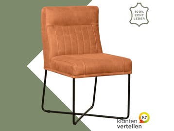 Leren eetkamerstoel Cuddle, Huis en Inrichting, Overige kleuren, Nieuw, Leer, Ophalen of Verzenden