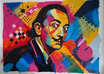 TA Duy Tung (1961) - Dali la Folie des Couleurs 100 140 cm