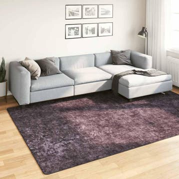 vidaXL Vloerkleed wasbaar 190x300 cm antracietkleurig, Verzenden