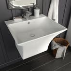 vidaXL Wasbak wandgemonteerd 500x450x410 mm keramiek wit, Verzenden, Nieuw