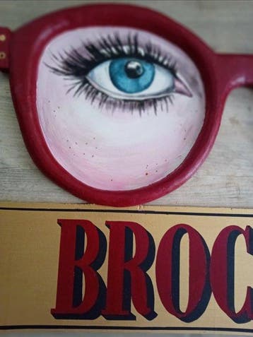 Enseigne BROCANTE - Reclamebord - Hout