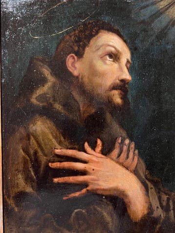 Spaanse school (XVII) - San Francesco, Antiek en Kunst