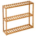 tectake Badkamerrek van bamboe 60x15x54,5cm - bruin, Verzenden