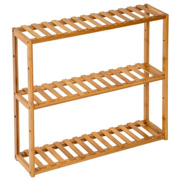 tectake Badkamerrek van bamboe 60x15x54,5cm - bruin, Verzenden
