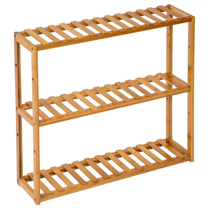 tectake Badkamerrek van bamboe 60x15x54,5cm - bruin, Maison & Meubles, Maison & Meubles | Autre, Envoi