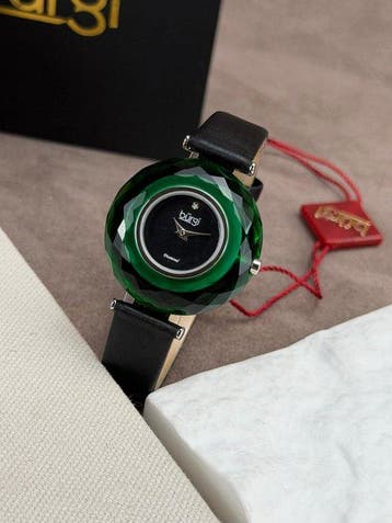 Burgi - Faceted Crystal Bezel Diamond Black Dial - Sans prix, Nieuw