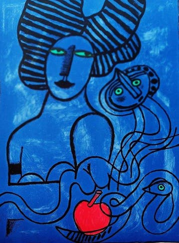Corneille (1922-2010) - Image du Paradis, Antiek en Kunst